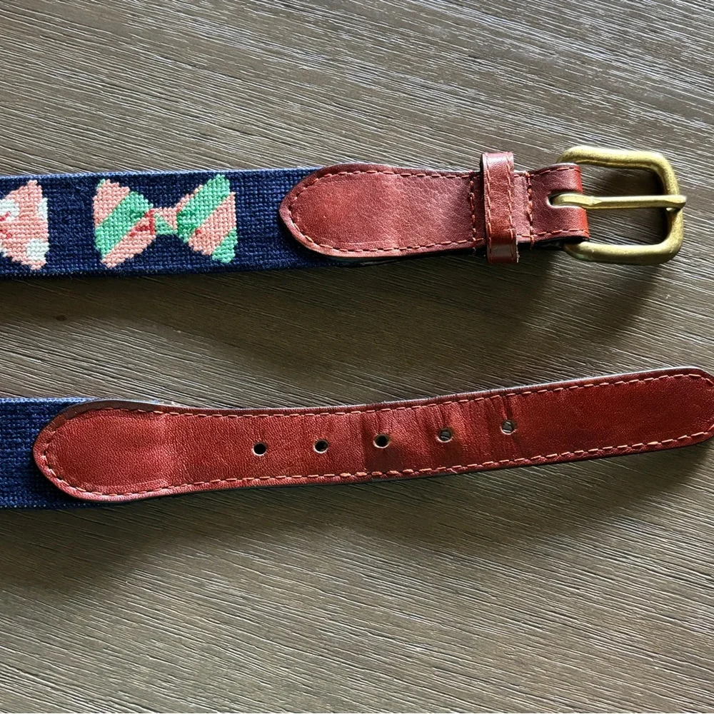 Hand-Stitched Needlepoint Boys Belt